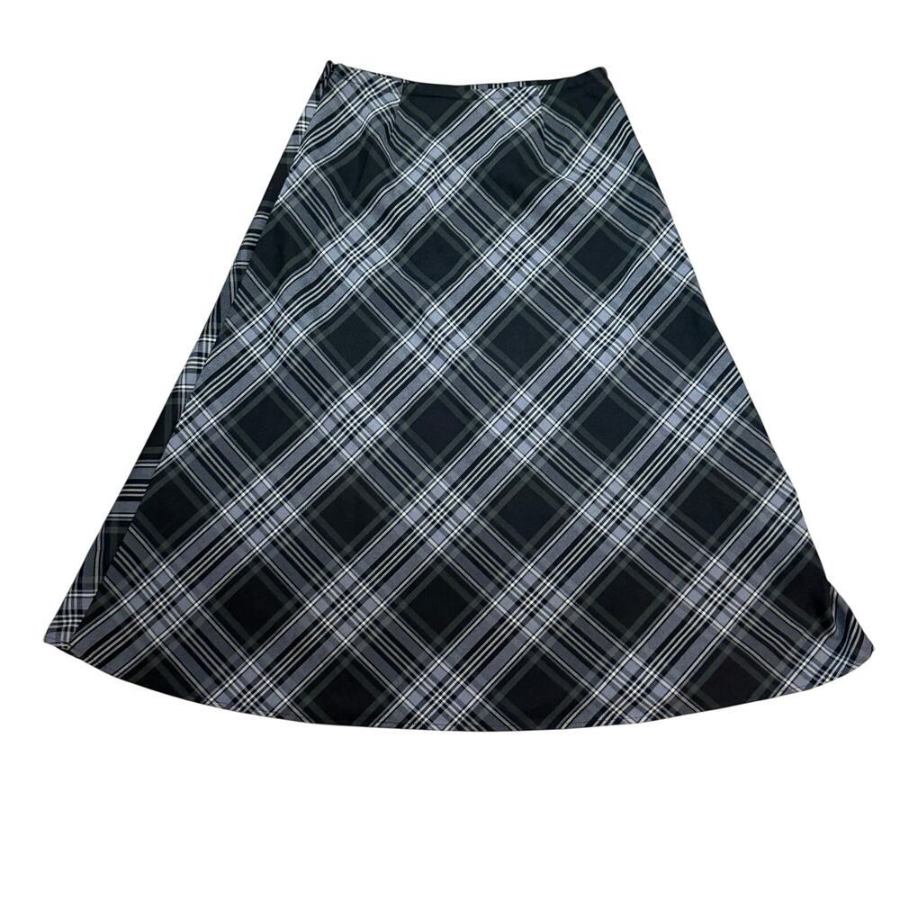 Croft & Barrow Plaid Midi Preppy A-Line Skirt Modest Academia Office Women's 8